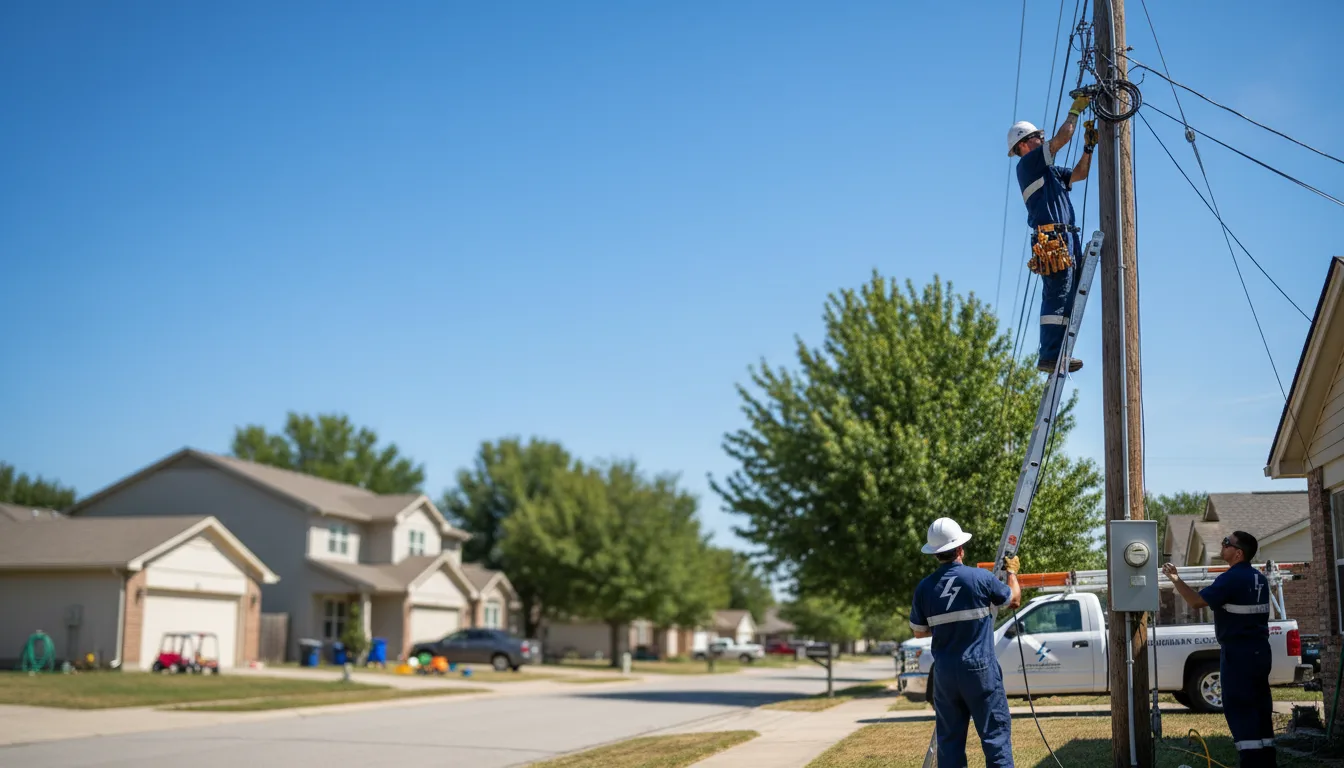 Residential electrician providing installation services in Loop, TX